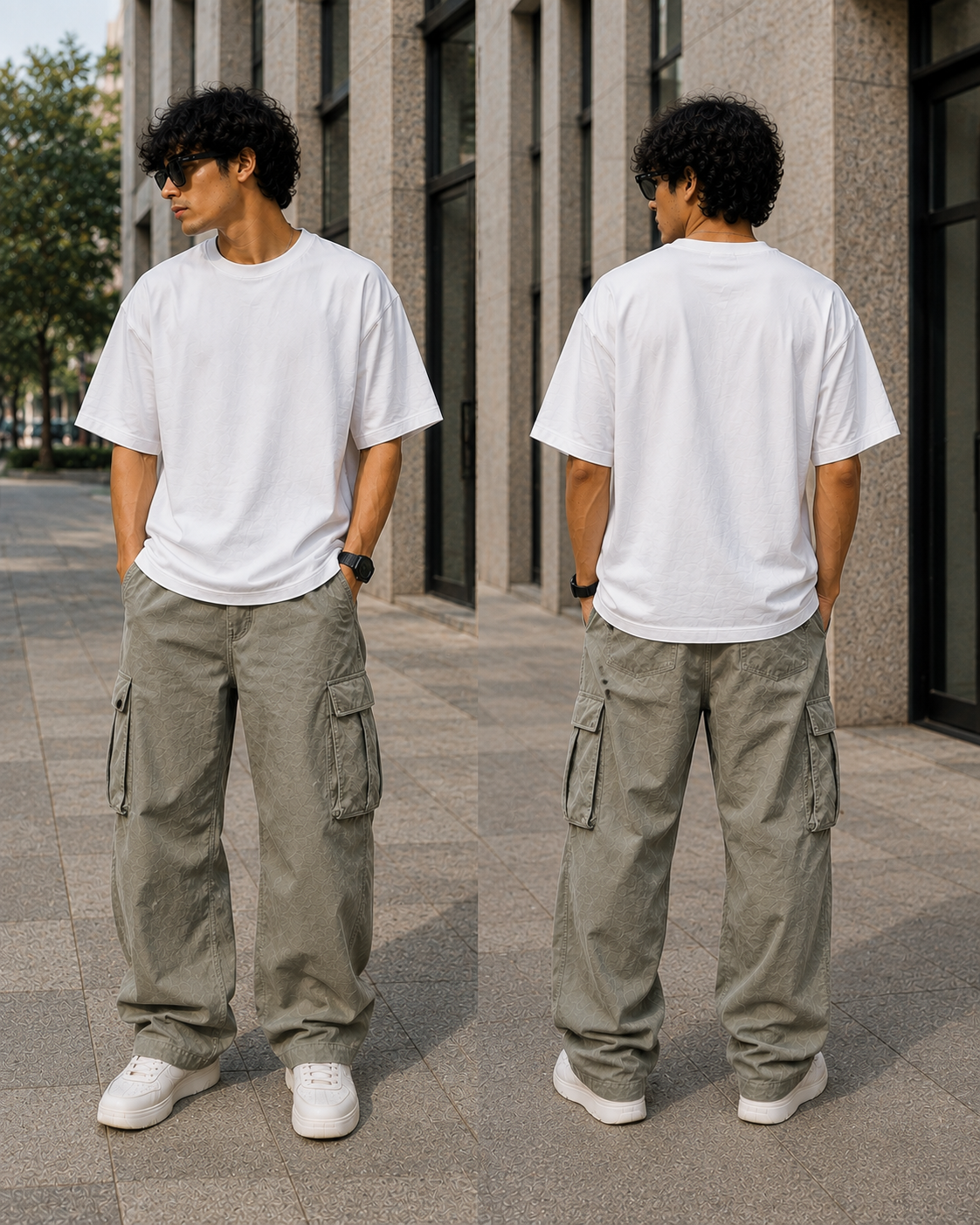 WHITE PLAIN BAGGY SHIRT