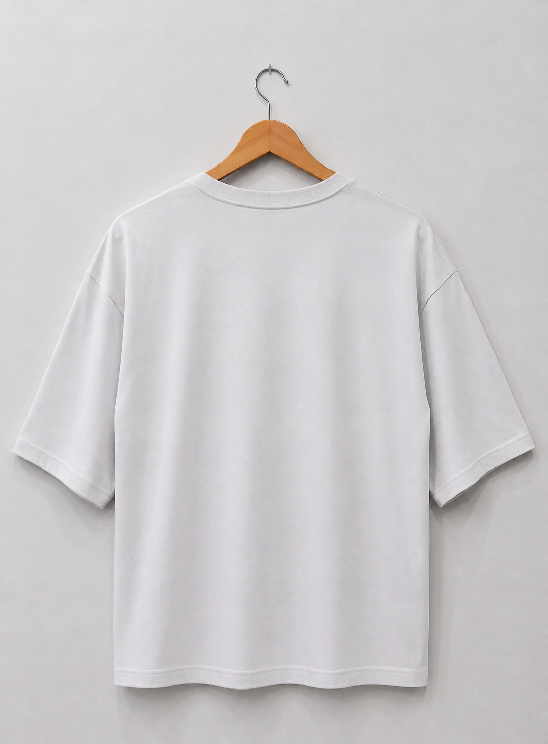 Export Quality " Plain " White Downsholders Baggy T-Shirt