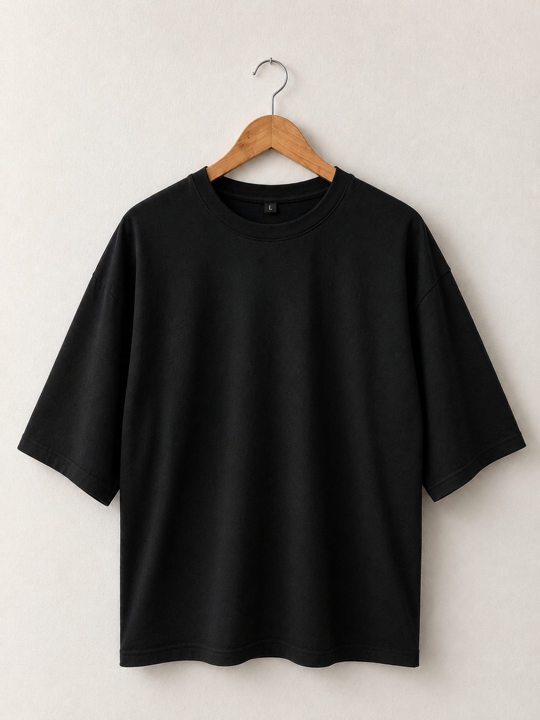 Export Quality " Plain " Black Downsholders T-Shirt