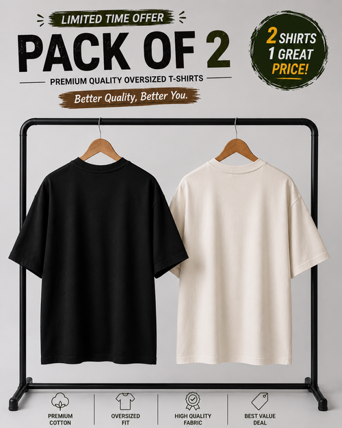 Pack Of 2 Plain Tee Shirts