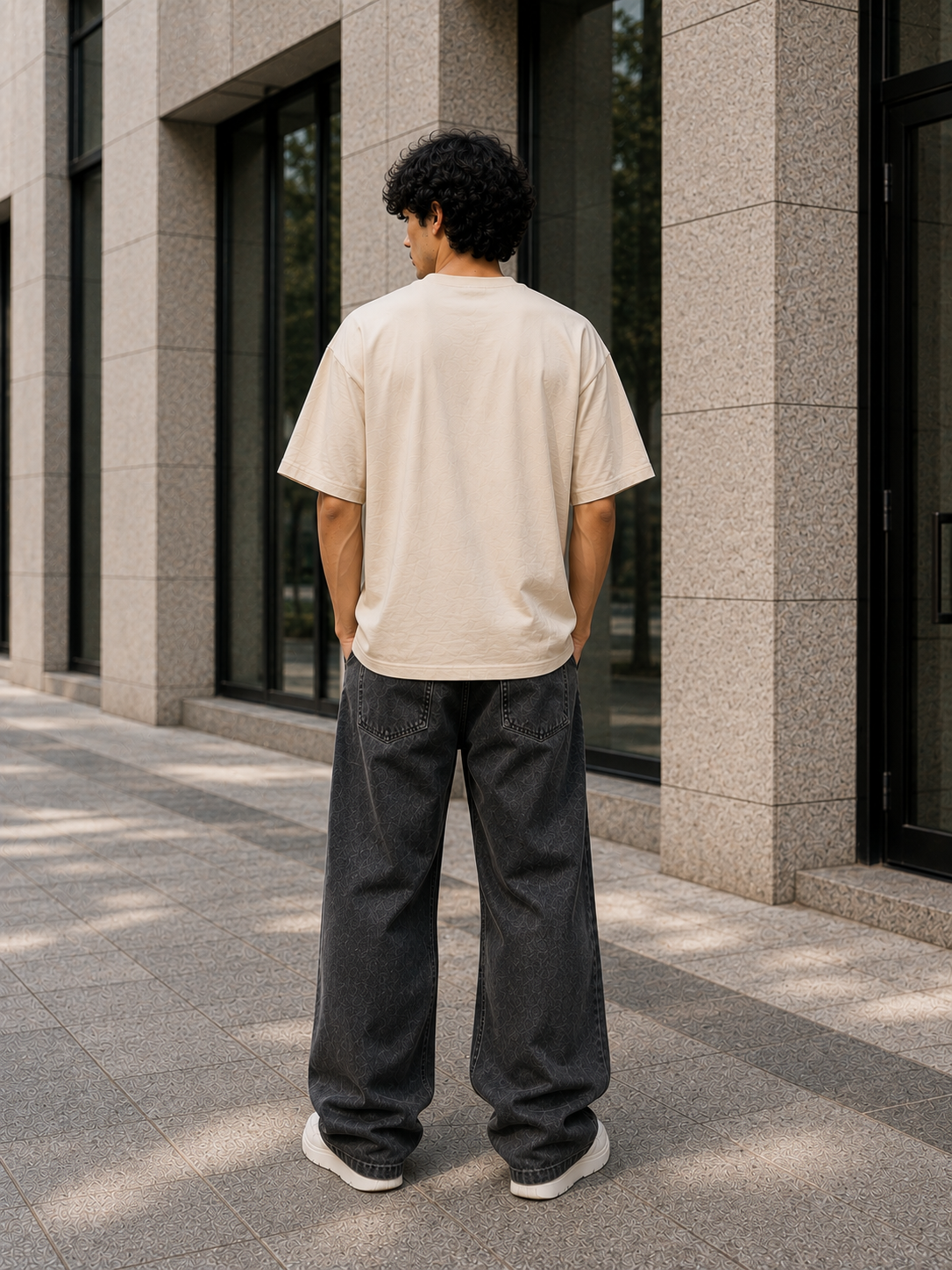 Plain cammel colour baggy shirt