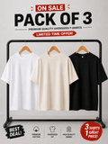 Pack Of 3 Plain Downsholder T-shirts