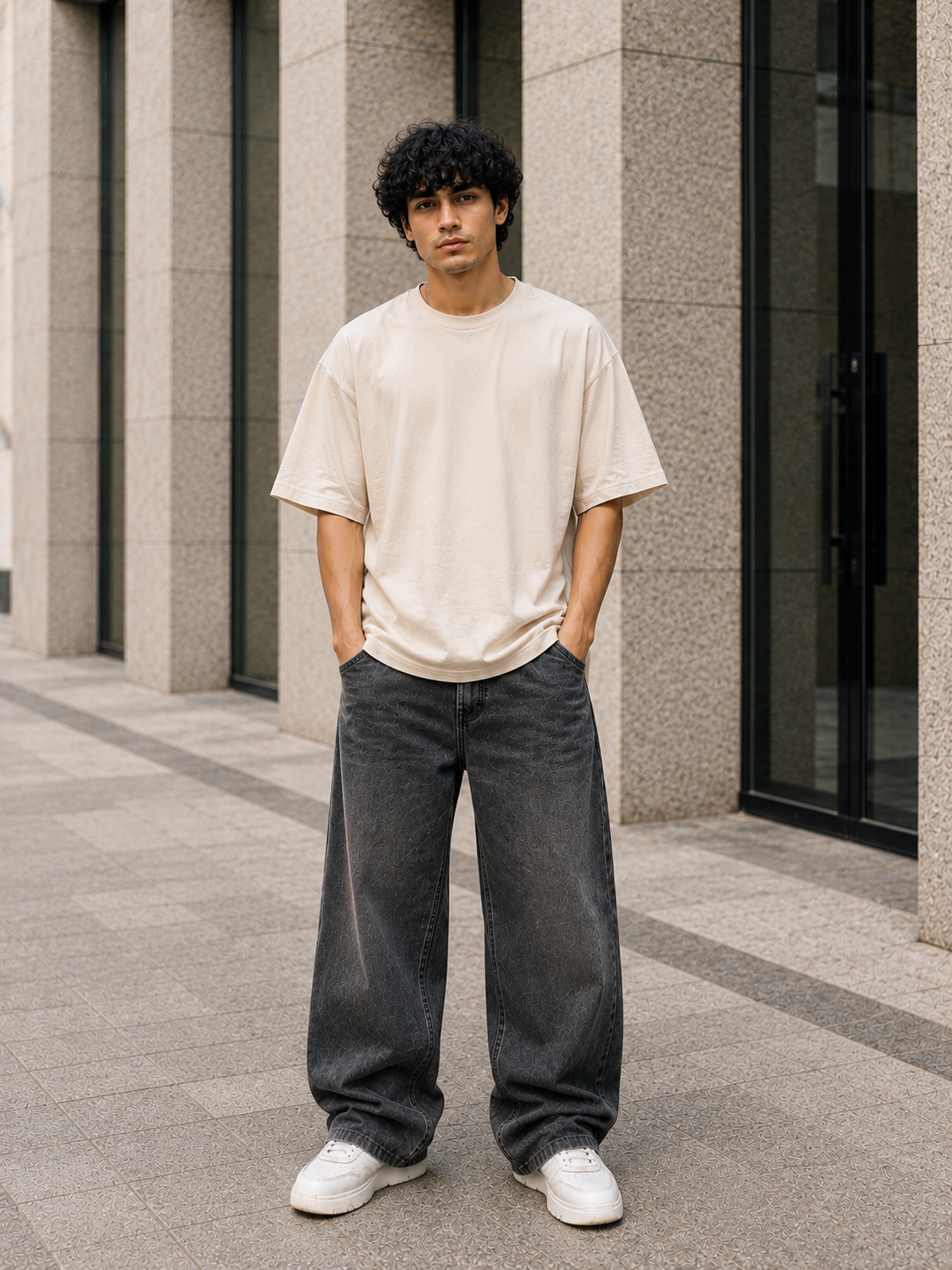 Plain cammel colour baggy shirt
