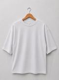 Export Quality " Plain " White Downsholders Baggy T-Shirt
