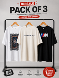 Pack Of 3 Baggy Printed T-Shirts